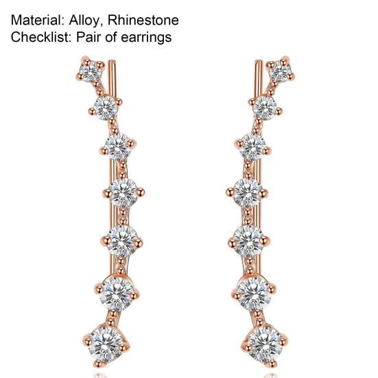 1 пара женских ушей-альпинистов со стразами, инкрустация ушей, элегантные шпильки