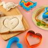 Набор формочек для сэндвичей для детей, приспособление для приготовления печенья, хлеба, печенья, сделай сам, симпатичные аксессуары для выпечки на обед, коробка для бэнто