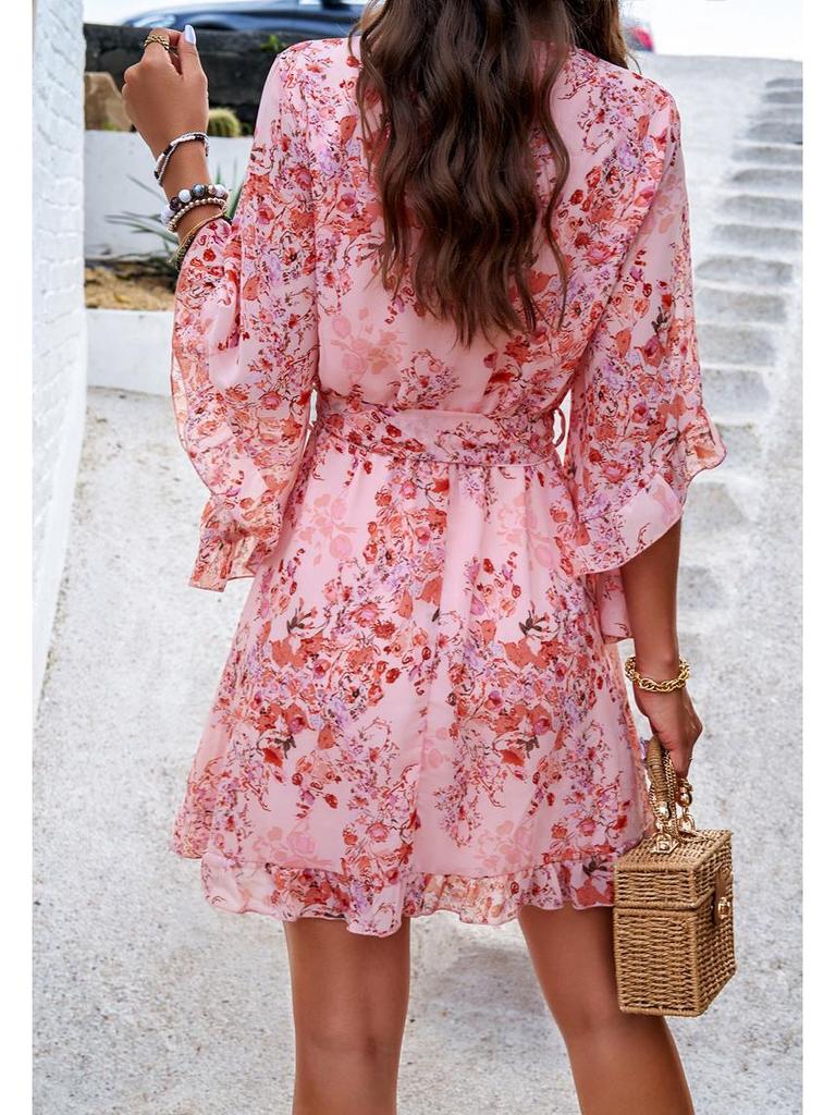 Женское платье из шифона с цветочным кружевом для отпуска, весна/лето 2024 г.