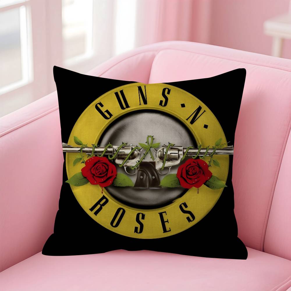 Rock Music Band GGuns N Roses Personalized Pillow Dust Cover Bedroom Kids Party Decoration Pillowcase Birthday Children Gift