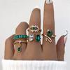 Adjustable Opening Retro Exaggerated Ring Personalized Creative Ring Set Bohemian Fashion Ring Set