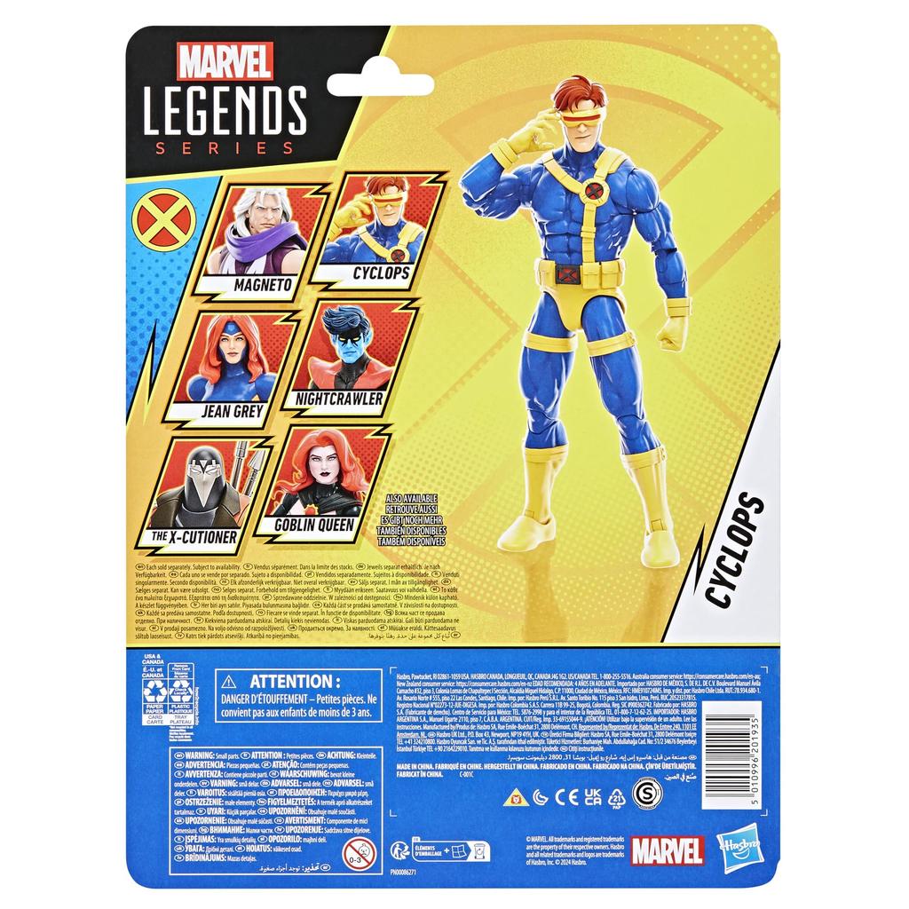 Hasbro MARVEL Marvel Legends Series Collection 6-дюймовая фигурка F9054 Подлинный продукт Циклоп, Люди Икс `97 (15см)