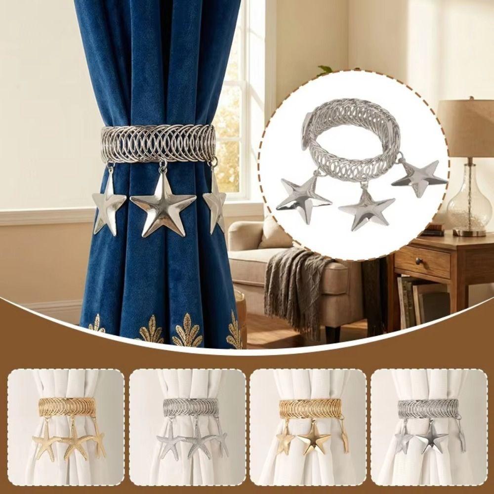 2Pcs Vintage Curtain Tie Backs Adjustable Curtain Clips Window Curtain Tie Belts Room Ornaments