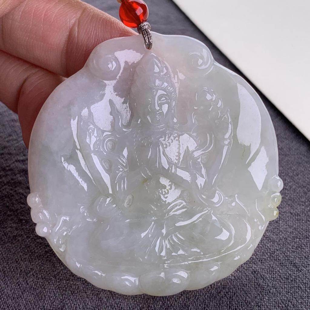 Burma A-Grade Natural Jade Leaf Pi Xiu Pendant