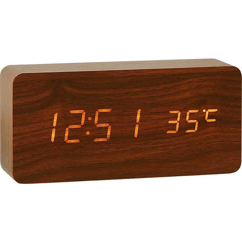 Smart Wooden Voice-Controlled Alarm Clock for Kids – Desktop or Bedside Use