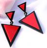 Korean Fashion Fluorescent Colorful Triangle Acrylic Drop Earrings for Women Big Geometric Pendant Earring 2026 Trend Jewelry