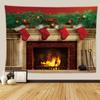 Рождественская елка, Рождественский подарок, камин, гобелен с принтом, украшение для дома, гостиной, спальни, стены, гобелен