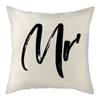 Black, White, Red, Romantic Words Double-Sided Printed Pillow Cover Short Plush Suitable Living Rooms Sofas Throw Cushion Cover