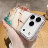 Для iPhone 17 Air 16 Pro Max 15 14 13 12 Жесткий Акриловый Ударопрочный Чехол Capa Роскошный Мраморный Корпус Блестящий Лазерный Чехол для Телефона