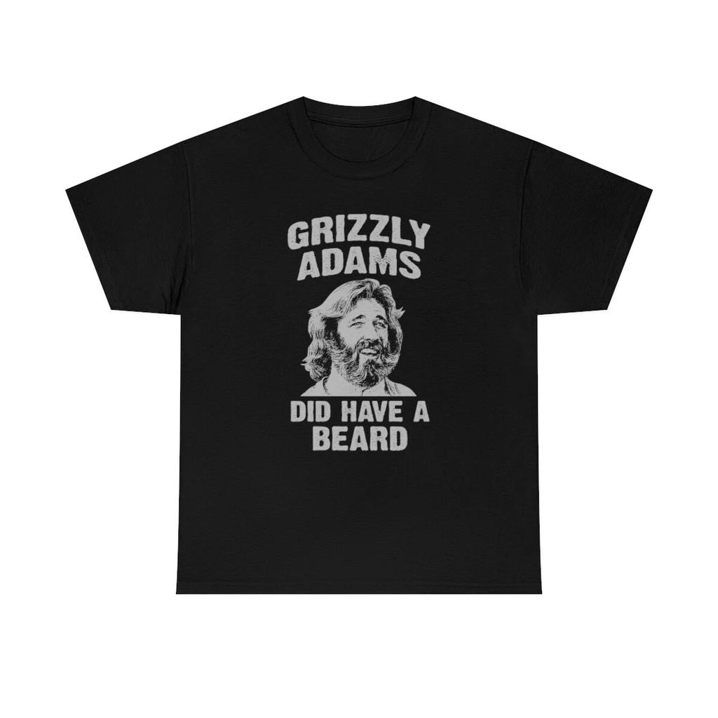 Grizzly Did Have A Beard Funny Mens Kids T Shirt
