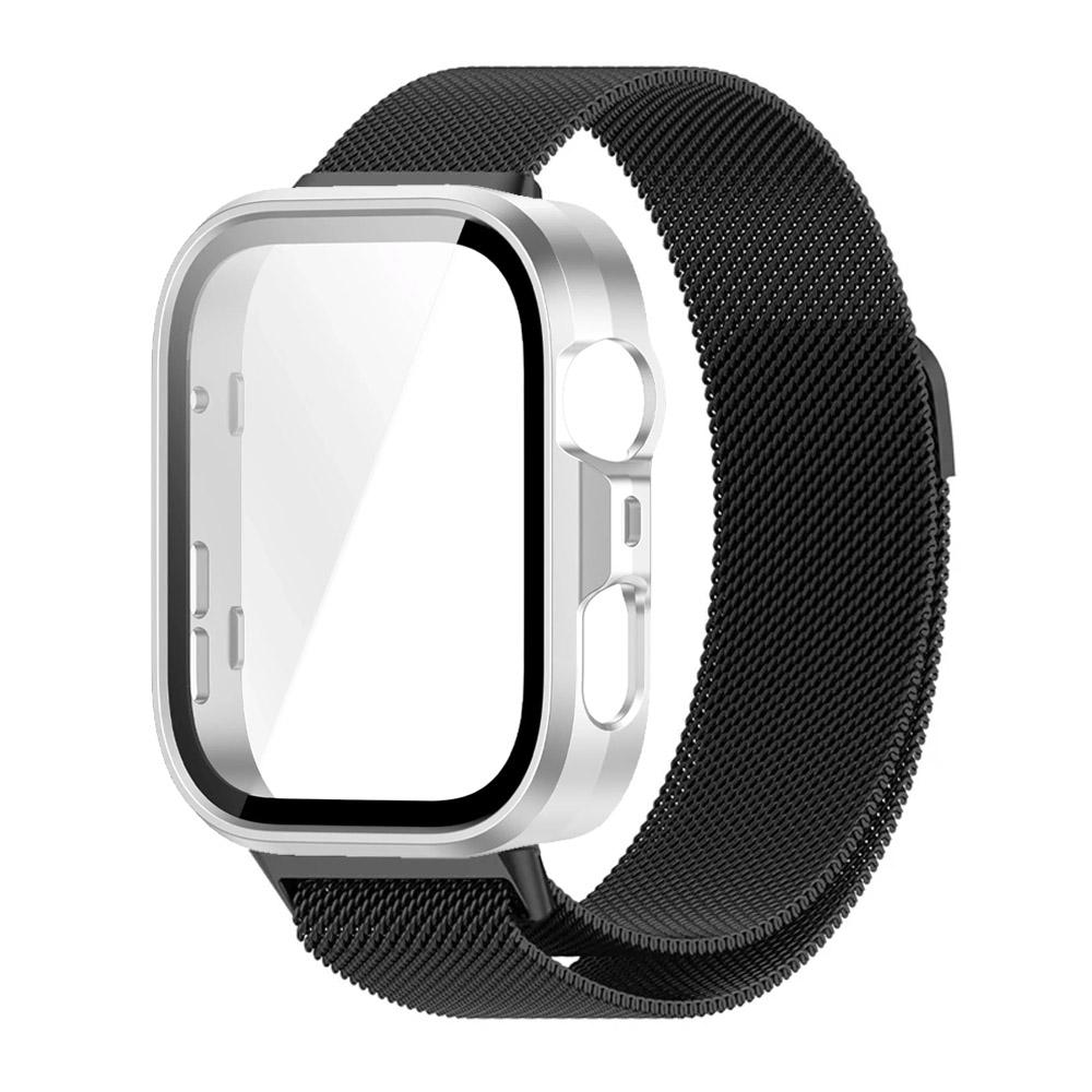 Чехол для ПК + Металлический миланский ремешок для Huawei Watch Fit 3/4/4 Pro Защитный бампер для экрана Удобный ремешок для Huawei Watch Fit 4 Pro