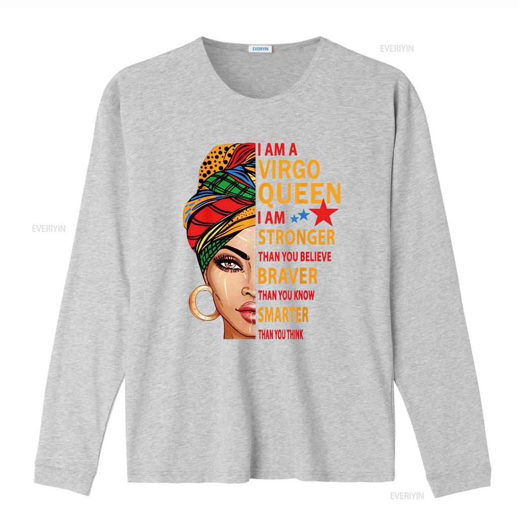 Virgo queen I am stronger birthday gift for zodiac T Shirt vintage Washed Stretched Stylish Slightly Comfortable homme Unisex