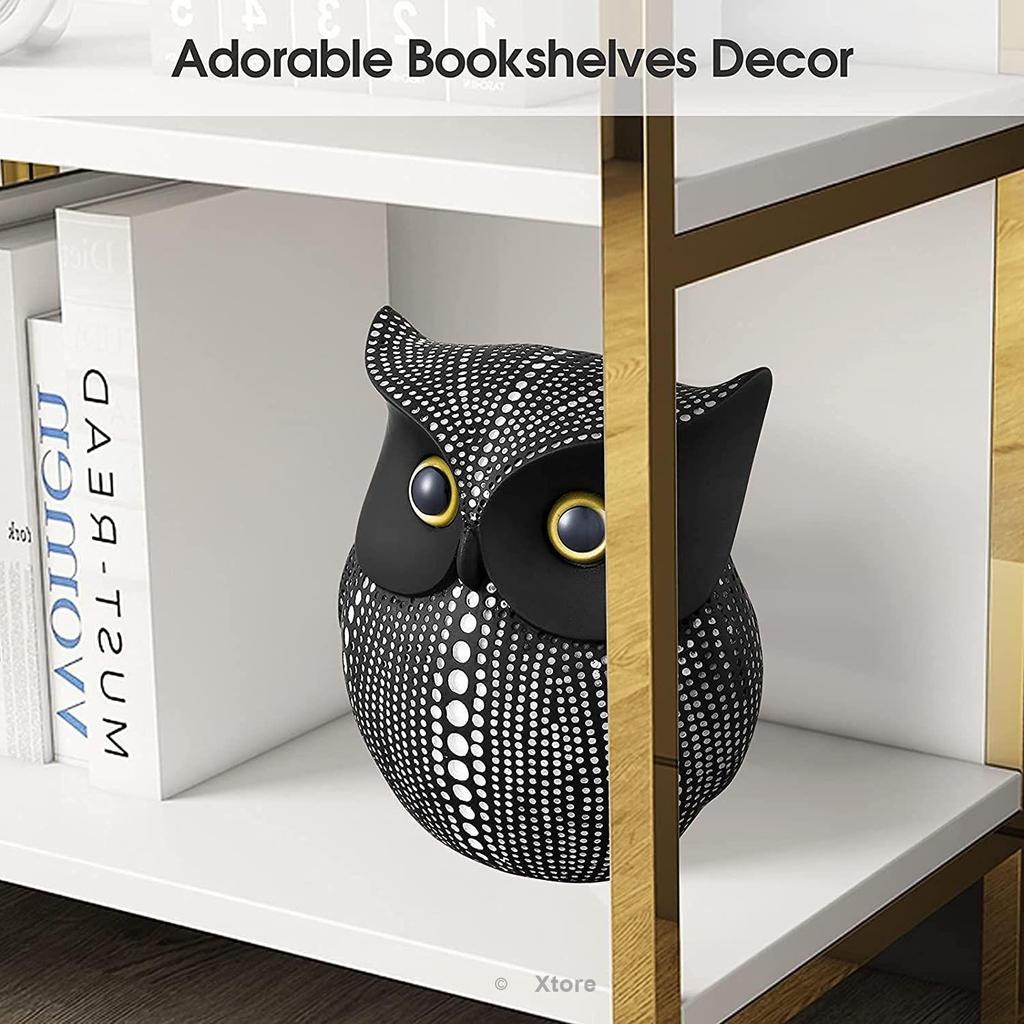Современная стильная художественная фигурка Lucky Owl из смолы -(Упаковка из 1 шт., Черный)