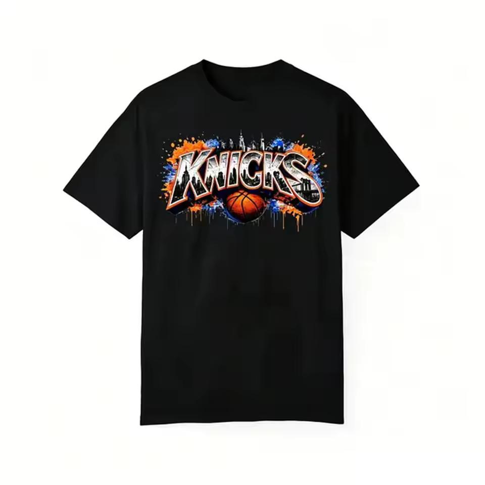Knicks 2026 T-shirt T-shirts | Basketball fan graphic T-shirts, retro game day apparel, unisex sports T-shirts