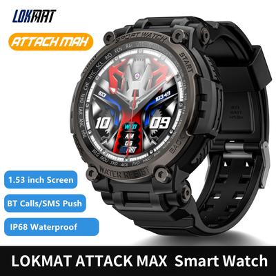 LOKMAT Новые спортивные прочные смарт-часы ATTACK MAX BT Calls водонепроницаемые военные смарт-часы монитор сердечного ритма фитнес-трекер