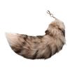 Furry for Keychain Oversized Fox Hair Cuestion Silver Blue Fox Tail Accessories Lady Bag Charm Car Keychain for Women