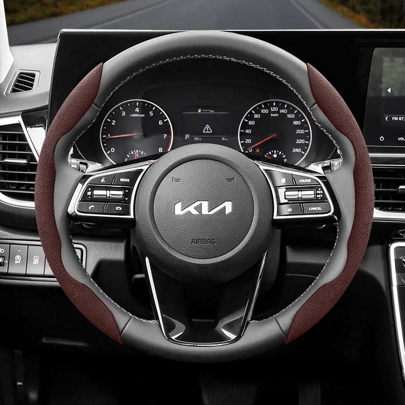 Подходит для Kia Нескользящая Пряжка Сегментированная Замшевая Накладка на Руль Подходит для Ceed Jd Picanto Sportage 3 Rio 4 Ev3 Cerato 2 Stonic Xceed Morning