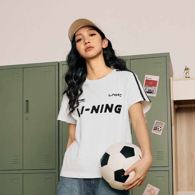 Li-Ning Li Ning Sports Life Collection T Shirt Women's Ivory AHSU712-1