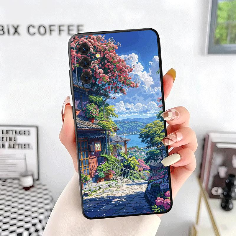 Anime Aesthetic Scenery Soft Phone Case for Samsung A17 A37 A57 A16 A26 A36 A56 A15 A25 A35 A55 A14 A24 A34 A54 A13 A23 A33 A53