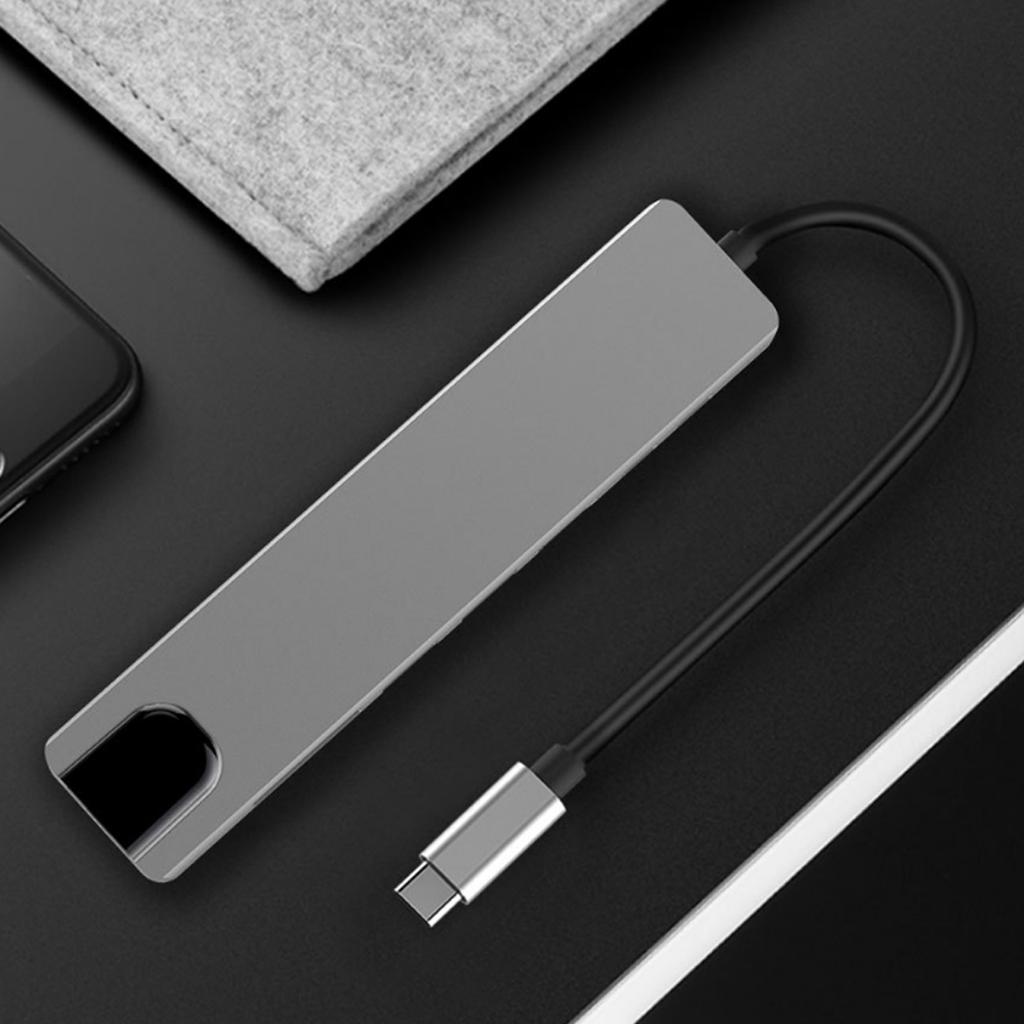 Интерфейс TypeC 8-в-1 к USB 3.0 хаб HDMI RJ45 Ethernet Mini SDTF OTG адаптер