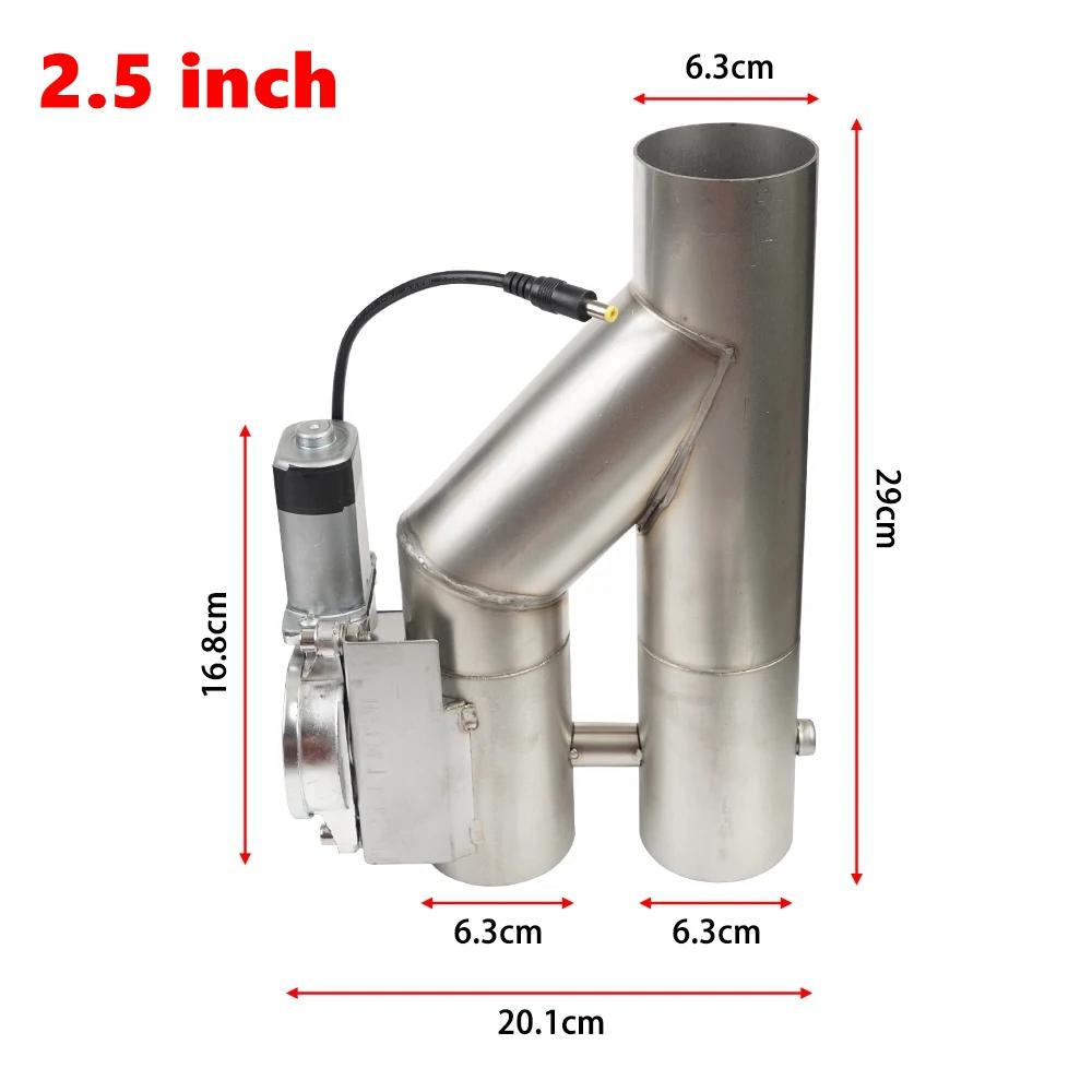 2.5 Inch/3 Inch Dual Exhaust Y Pipe with Controller Stainless Steel Silver Kit TP-1028