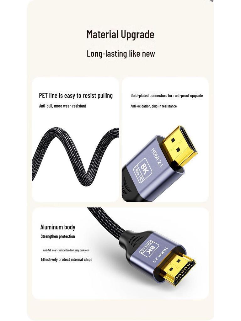 Biaz 8K Mini HDMI To HDMI 2.1 Adapter Cable