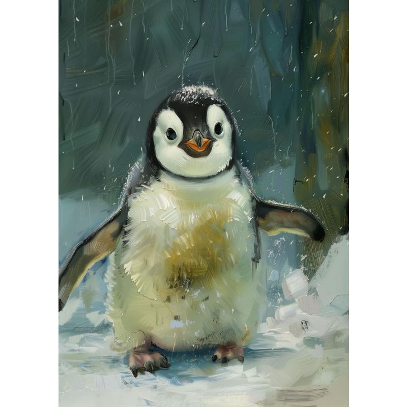 Sakura Fox Penguin Owl Eagle Raccoon Flamingo Poster Print Animal Canvas Painting for Living Room Home Decor