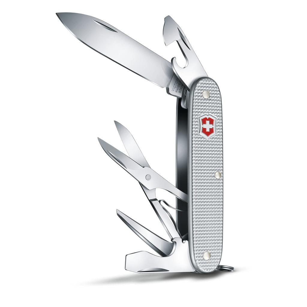 VICTORINOX Pioneer X ALOX Silver Outdoor Camping for Outdoor Disaster Convenient and Compact with and Hole Punch Multi-tool Use, Emergency,