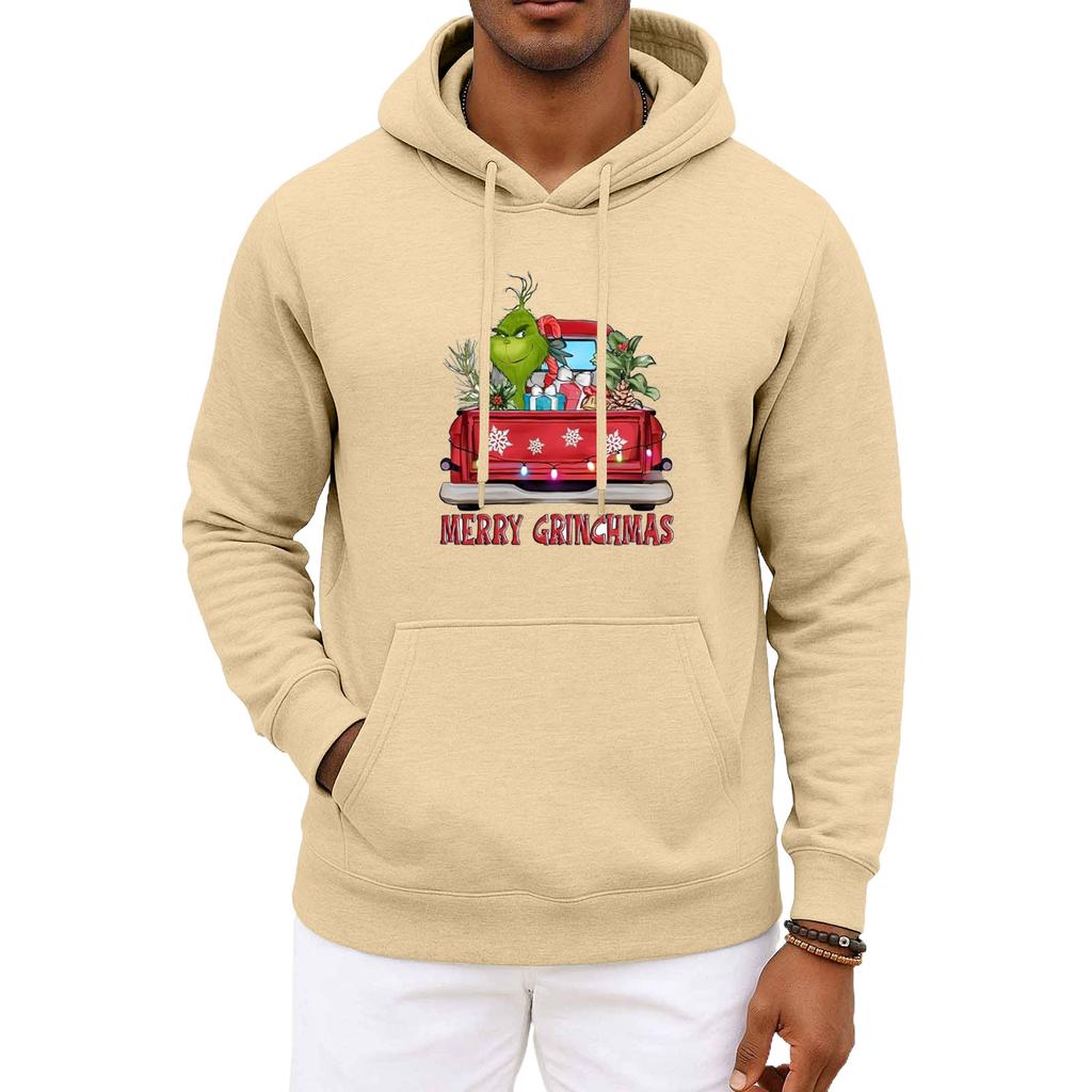 Мужское и женское рождественское худи с капюшоном и длинными рукавами