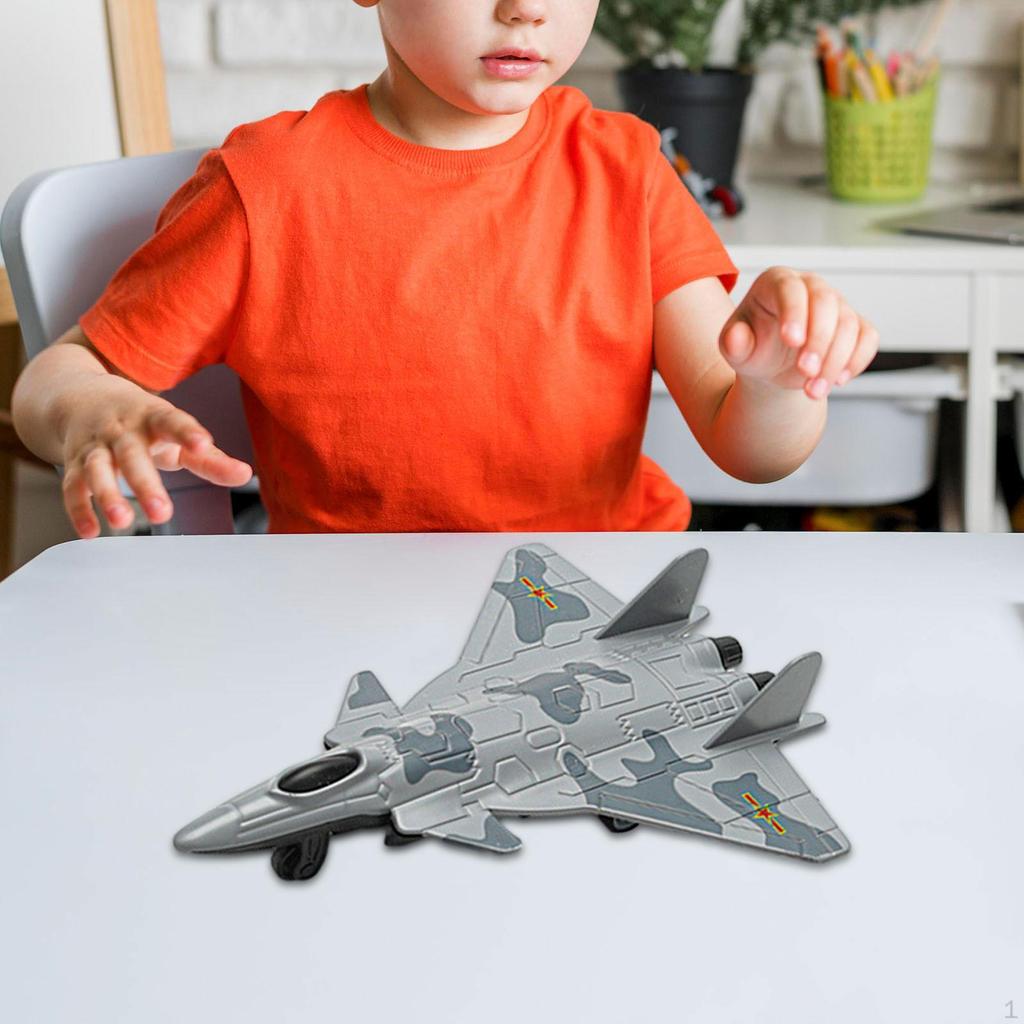 Alloy Fighter Model Children Toy Aircraft Desktop Decor Birthday Gift Ornament Plane