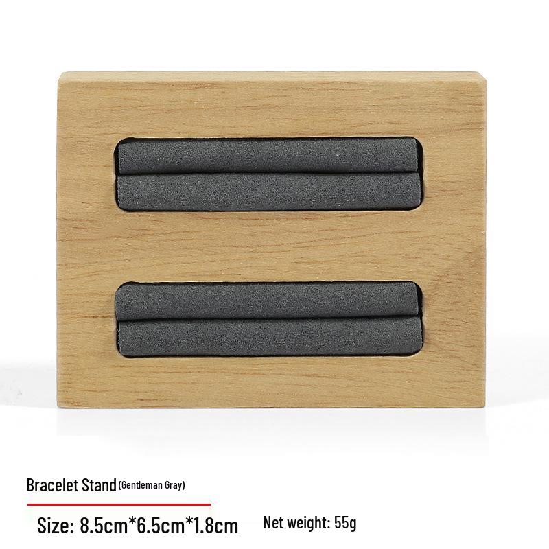 Деревянная подставка для украшений из массива дерева для серег, колец и ожерелий с нефритовым подносом