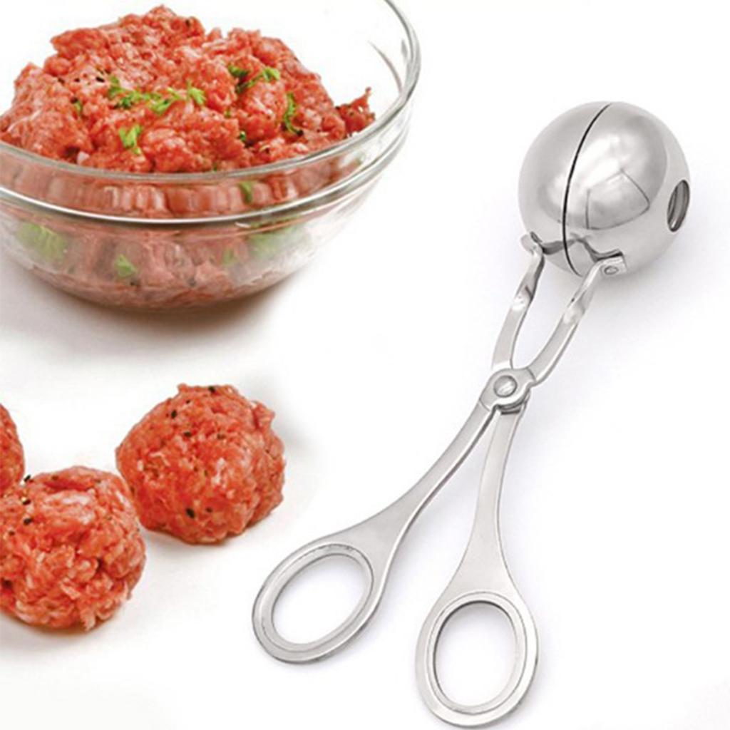 Meatball Scoop Ball Maker Stainless Steel Meat Baller Tongs Non-Stick Meat Baller Cake Rice Dough Scoop for Kitchen Tools