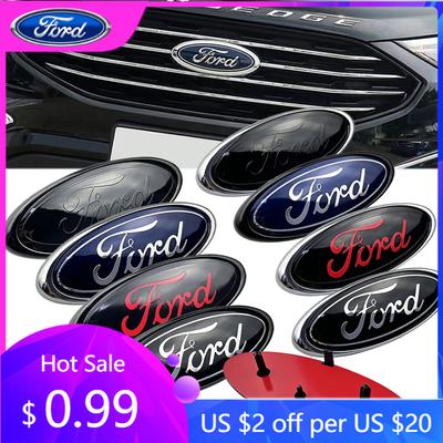 Автомобильная наклейка 14,6x5,7 см Значок на решетку радиатора передней части автомобиля для Ford Kuga Focus Ranger Mustang Mondeo Fiesta Explorer Transit Acc