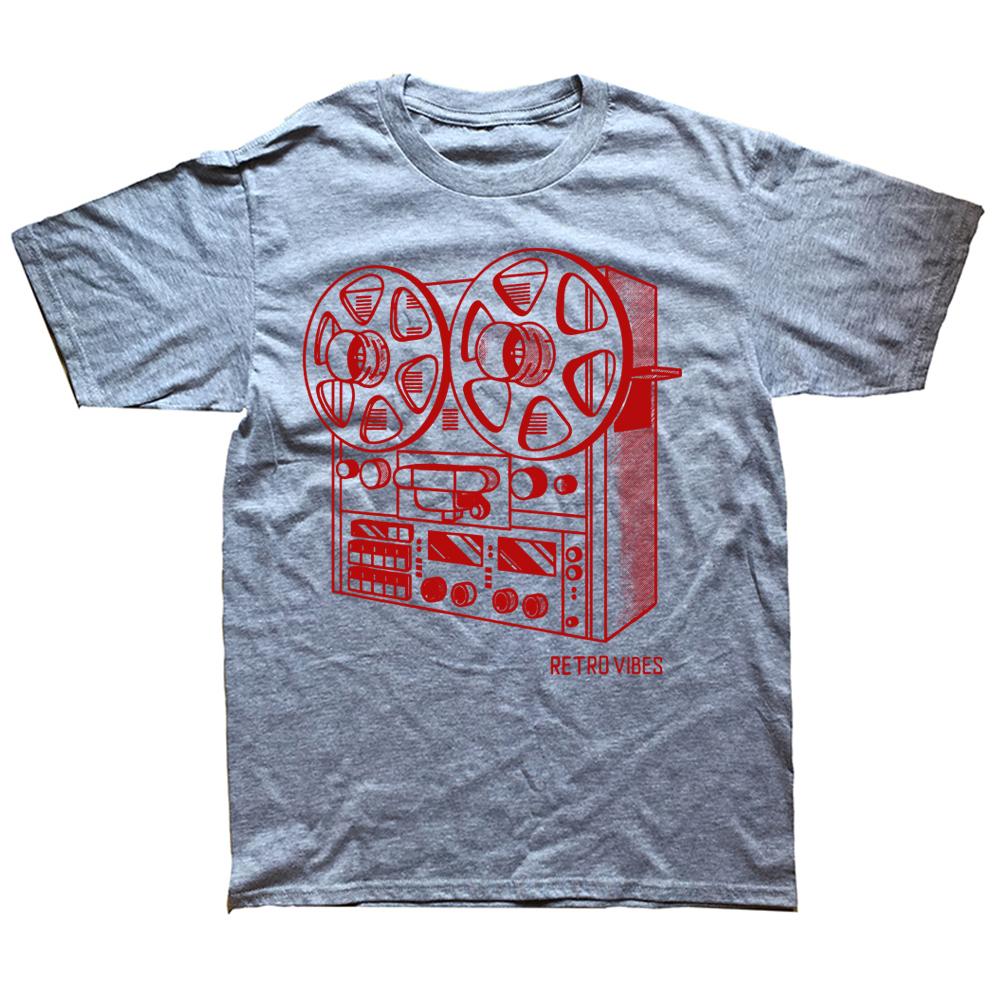 Novelty Cassette Tape Reel To Reel Analog Sound System T Shirts Streetwear Short Sleeve Birthday Gifts Summer Style Tshirt