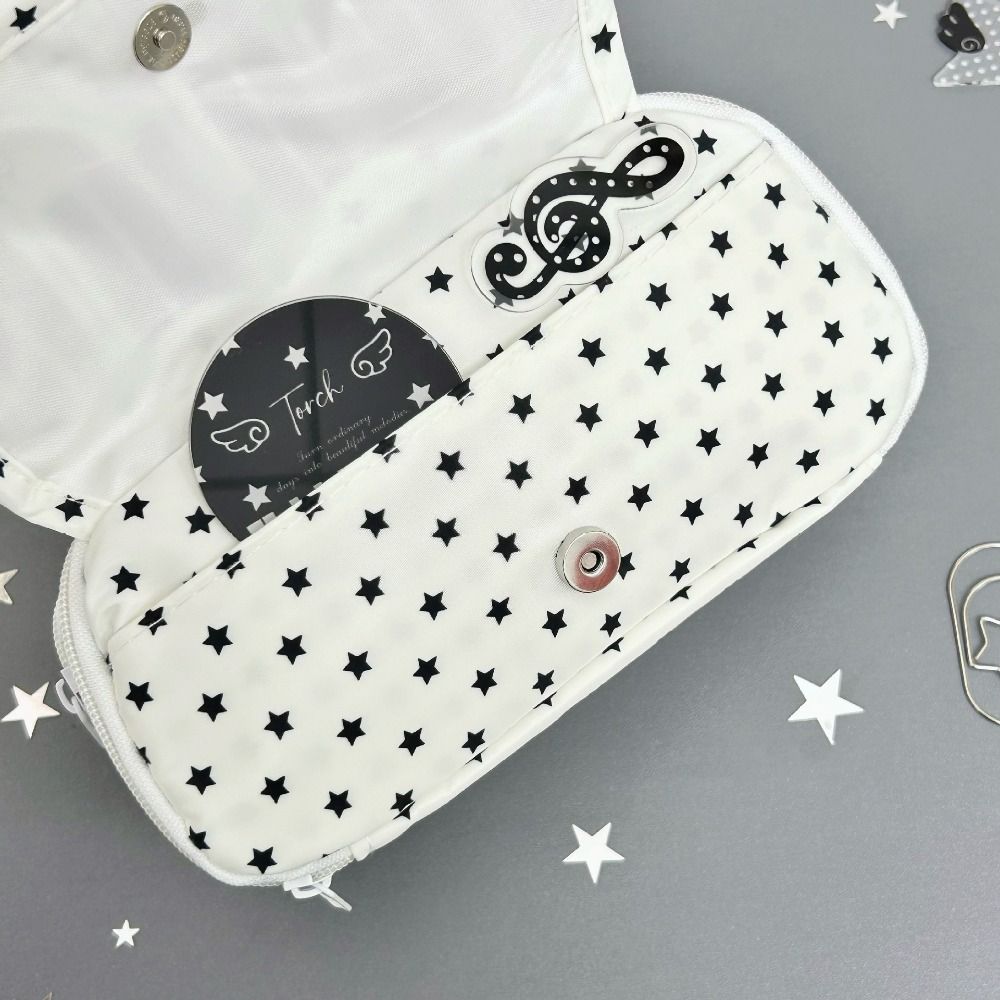 Printed Star Pencil Storage Bag Sweet Makeup Bag Piano Keyboard Pencil Case Award Gifts