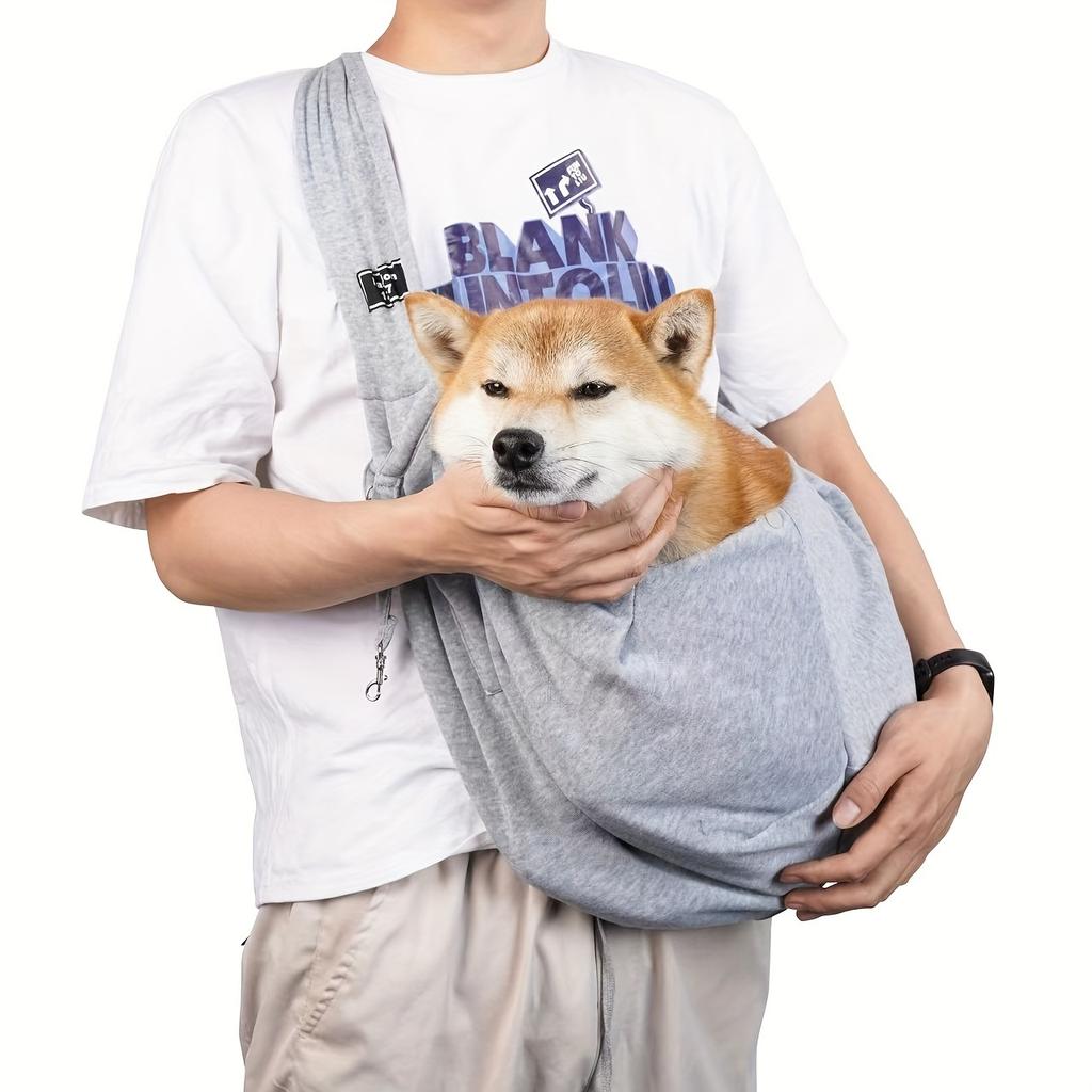 Дышащая и портативная переноска-переноска для маленьких домашних животных — сумка через плечо большой вместимости с регулируемым ремнем, идеально подходящая для путешествий и активного отдыха