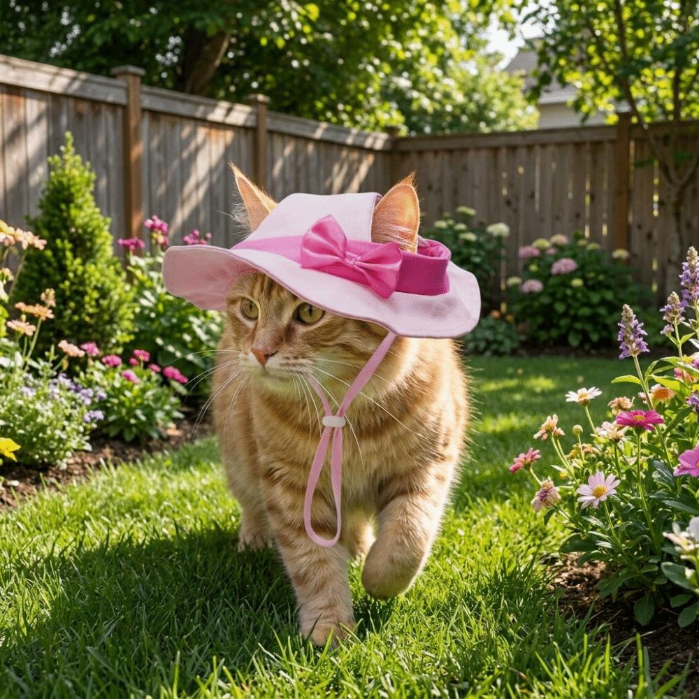 Breathable Cat Fisherman Hat UV Protection Cats Sun Cap Pet Supplies Pet Sun Hat Walking