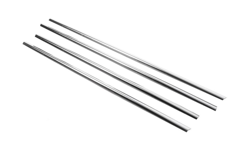 Окантовка стекол (нерж.) 4 шт, Carmos (без форточки) для Citroen C-Elysee