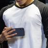 Мужская футболка контрастных цветов, дышащая, с круглым вырезом, мягкий весенний топ для бега