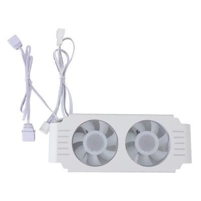 Радиатор ARGB RAM, модуль компьютерной памяти, радиатор, ШИМ-контроль температуры, двойной вентилятор для DDR DDR2