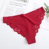 Large Size Triangle for Women Lace Ice Silk Seamless Underwear Pure Cotton Mid-range, Mid Waist Panties