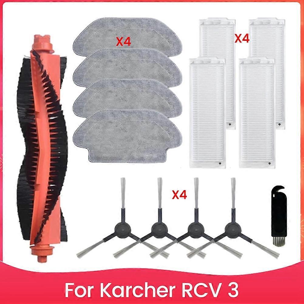 For RCV 3 Vacuum Cleaner Main Side Brush Hepa Filters Mop Cloth Replacement Parts Kit