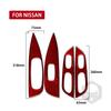 For Nissan X-Trail Rogue 2013- Real Carbon Fiber Stickers Door window lift storage panel Car Accessories Interior decorative