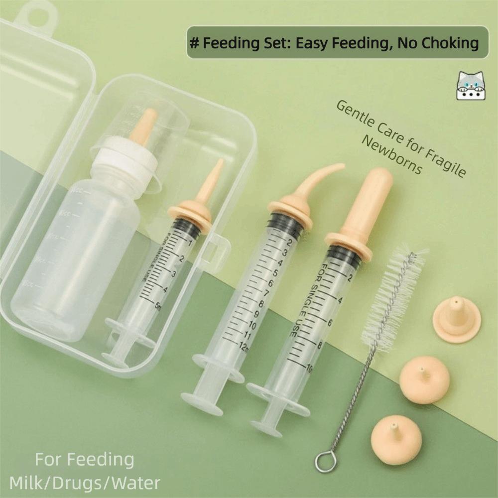 with Silicone Nipple Newborn Pet Feeding Bottle Kit Water Feeder Feeding Bottle Kit  Cat Feeder