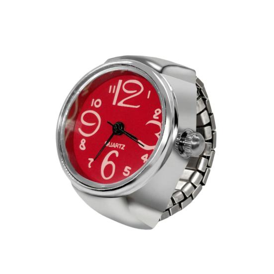 Мини-часы на палец с регулируемым эластичным ремешком, кварцевый механизм, ювелирные часы для женщин и мужчин, повседневные часы на палец