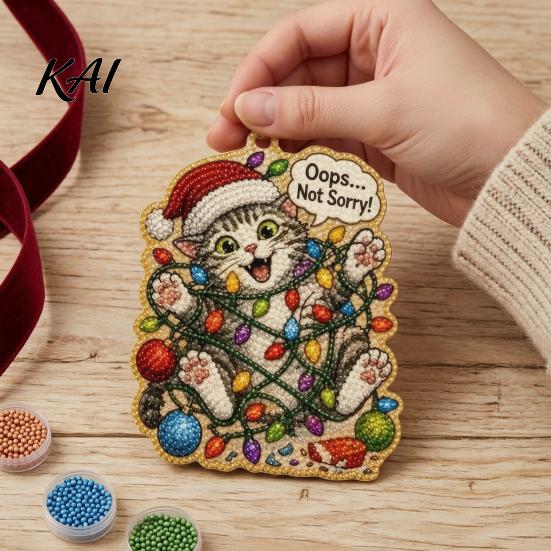 Decorative Beads for Crafts Christmas Hanging Faux Pearl Art Kit Adult, DIY Bead Creative Craft Activities Families Painting Ornament, Handmade