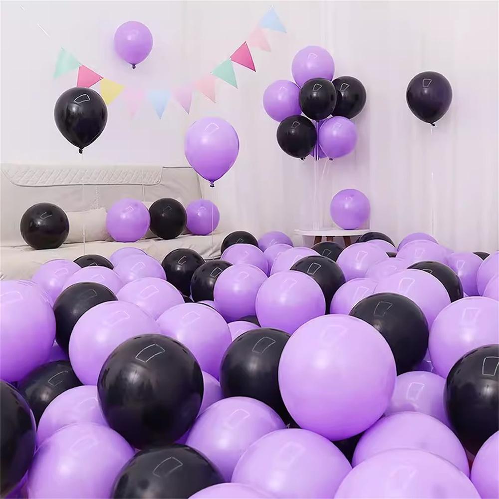 Серебряные 20 шт. Белые Фиолетовые Металлические Латексные Хромированные Шары Свадебные Украшения Матовые Глобос Украшения для Дня Рождения