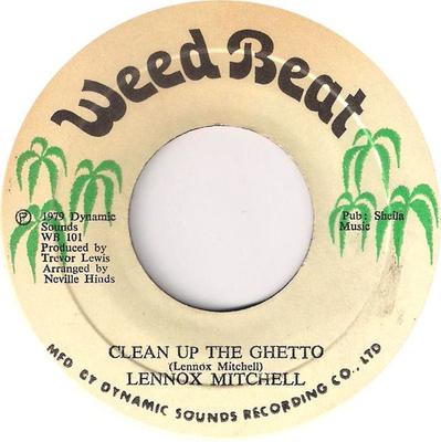 7-дюймовая пластинка LENNOX MITCHELL Clean Up The Ghetto WB101 Weed Beat 1979 Ямайка Регги Ска Даб Б/у