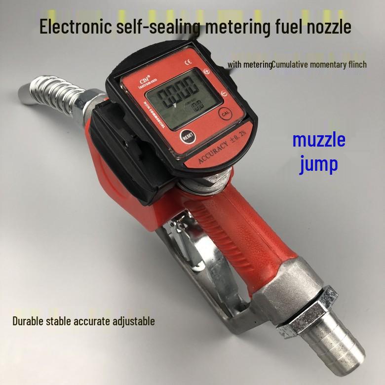Electronic Auto-Cut Fuel Nozzle: Self-Sealing, Adjustable for Diesel/Gasoline
