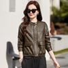 Women's Short Fashion Leather Jacket, Spring/Autumn 2025 Casual Stand Collar - Model WA2503
